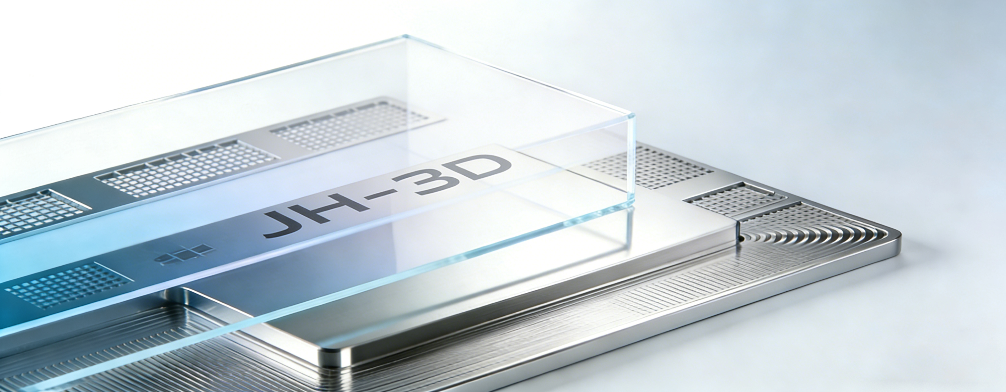 jh-3d laser cutting acrylic metal branding and industrial parts service banner